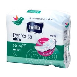 Гигиенические супертонкие прокладки bella Perfecta Ultra Maxi Green 8 шт. (новая коллекция)