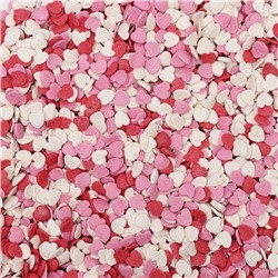 Посыпка сахарная декоративная "Сердечки": розовые, красные, белые, 500 г