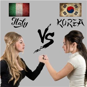 Италия VS Корея. Женская одежда