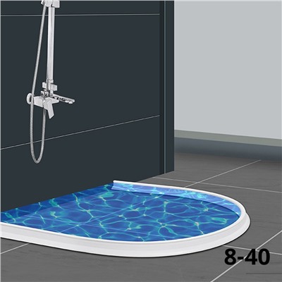 2.Силиконовый сгибаемый водяной барьер для душа, самоклеящийся, удерживающая полоса для воды для ванной комнаты