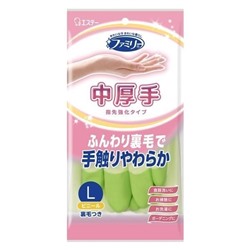 ST Виниловые перчатки “Family” (средней толщины, с внутренним покрытием) зелёные РАЗМЕР L, 1 пара / 120