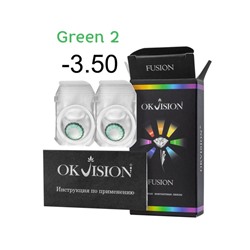 В НАЛИЧИИ линзы okvision fusion green 2 -3,5 BC8.6 DIA 14