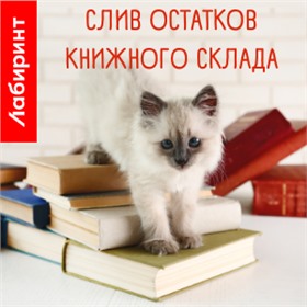 Слив книжных остатков (ассортимент Лабиринта - книги) орг.сбор 10 %