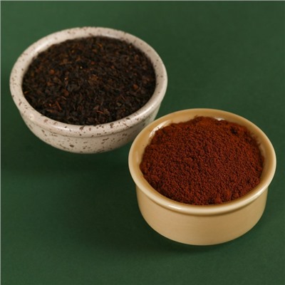 Набор «Успехов и побед»: чай чёрный 50 г., кофе молотый вкус: нуга 50 г., крем-мёд с имбирём 120 г.