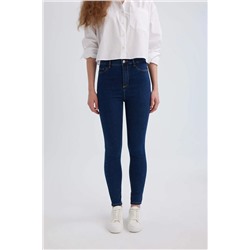 Узкие джинсовые брюки длиной до щиколотки с высокой талией и джеггинсом