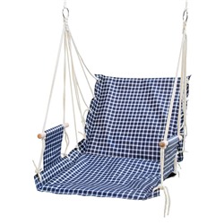 Кресло подвесное для дачи (60х47х56 см, хлопок, полиэстер, до 120 кг, черный)