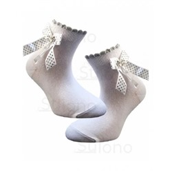 Нарядные белые носки с аксессуаром  3-50001