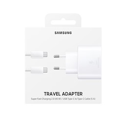 Сетевой адаптер питания Samsung USB-C 45W + кабель Type-C (белый)