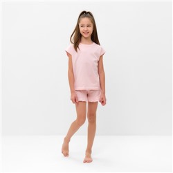 Пижама для девочки (футболка и шорты) MINAKU, цвет розовый, рост 98 см
