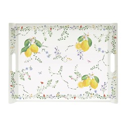 Поднос с ручками Цветы и лимоны, 52x37 см, 62874