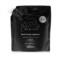 Черная обесцвечивающая пудра для волос 500 мл BLONDE ELEVATION CHARCOAL BLACK POWDER LIGHTENER GR