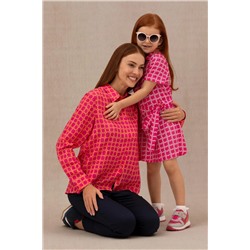 Розовое тканое платье с короткими рукавами для девочки Неожиданная скидка в корзине