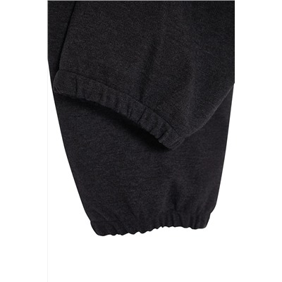 Антрацитовые мужские спортивные штаны оверсайз/широкого кроя с прострочкой спереди и внутренней завязкой TMNAW24EA00001