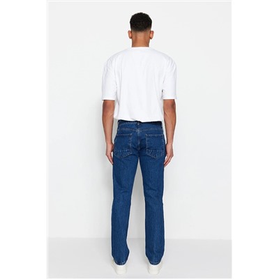 Мужские джинсы прямого кроя цвета индиго TMNAW23JE00004