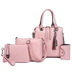 Набор сумок из 4 предметов, арт А95, цвет:розовый ОЦ