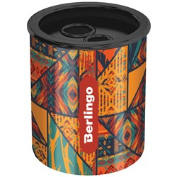 Точилка металлическая Berlingo "Tribe", 2 отверстия, с контейнером