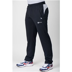 Спортивные брюки М-1224: Тёмно-синий / Серый меланж