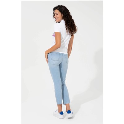 Женские синие джинсовые брюки Неожиданная скидка в корзине