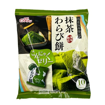 Желе Конняку порционное со вкусом зеленого чая Yukiguni Aguri, Япония, 160 г Акция