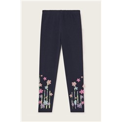 Monsoon Blue Floral Embellished Leggings