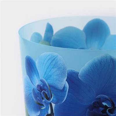 Горшок для орхидей с поддоном «Деко», 2,4 л, цвет голубой