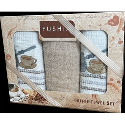Набор ваф / махра полотенец FUSHIA COFFEE 3 пр р-р 40х60