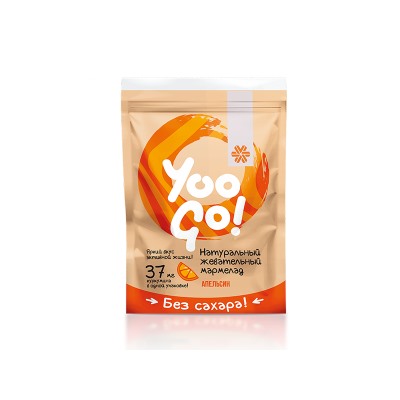 Натуральный жевательный мармелад (апельсин) - Yoo Gо 90г
