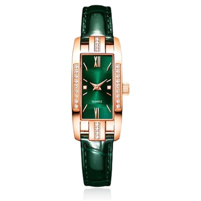 WA119-01 Часы наручные со стразами, цвет зелёный