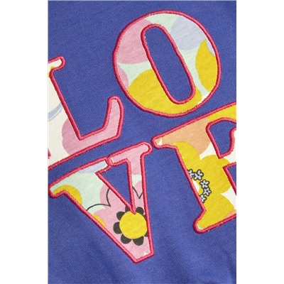 Monsoon Blue Love Sweat Top