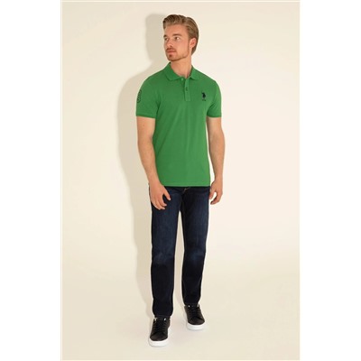 Мужская зеленая базовая футболка Неожиданная скидка в корзине