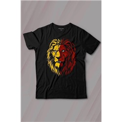 Голова льва Желтая красная грива Футболка с принтом «Галатасарай» Детская футболка T03S4202