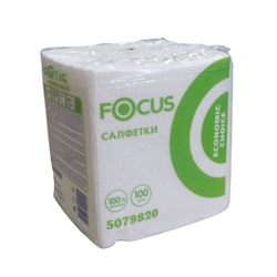 Бумажные салфетки Focus 24х24 см, 1 слой, 100 шт.