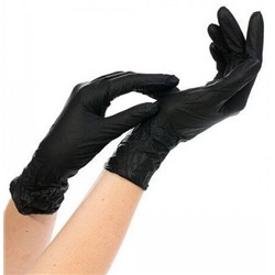 Перчатки нитриловые NitriMAX - Черные - размер S, 50 пар