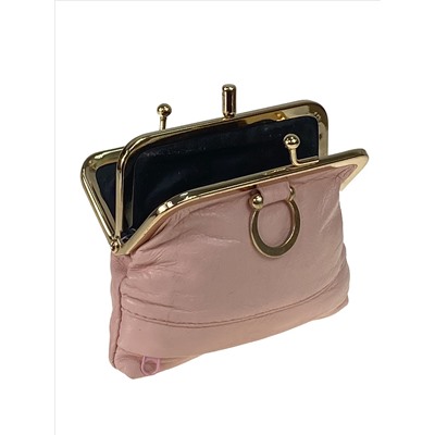 Женский кошелёк с фермуаром из искусственной кожи, цвет светло розовый