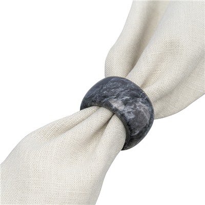 Набор колец для салфеток Marm, Ø5 см, черный мрамор, 2 шт.