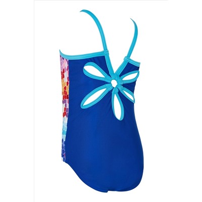 Zoggs Kids Girls Blue Yaroomba Floral Swimsuit