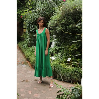 7013 Платье Мальдивы для пляжа и фотосъёмки в зелёном цвете (остаток: 42, 44)