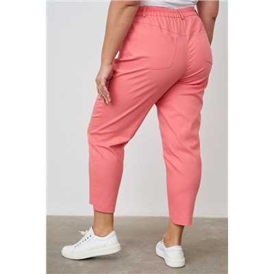Укороченные розовые брюки