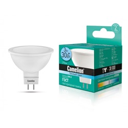 Нарушена упаковка!   Светодиодная лампа GU5.3 3W 4500K (белый) JCDR Camelion  (11368) LED3-JCDR/845/GU5.3
