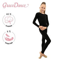 Комбинезон для гимнастики и танцев Grace Dance, р. 28, цвет чёрный