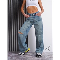 Женские джинсы - широкие 👖  ☑️ Хит сезона - Багги  ☑️ Качество отличное 😘 ☑️ Хлопок 100%  ☑️ Посадка высокая , рост модели 170  ☑️