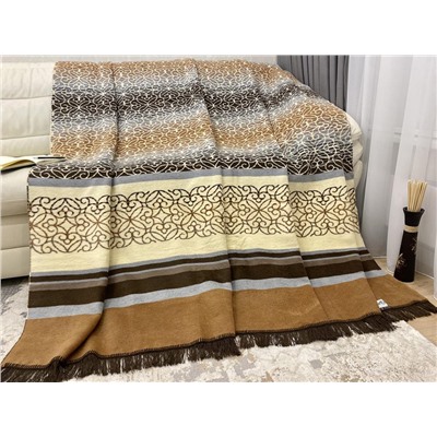 Плед cotton Rajtex 200*220 Блюз коричневый 14128c