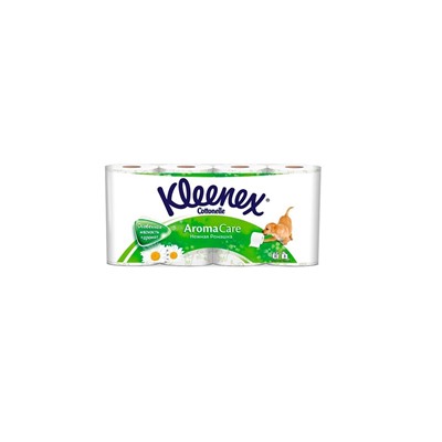 Kleenex Cottonelle Aroma Care Туалетная бумага нежная ромашка 8рулонов 3х слойная