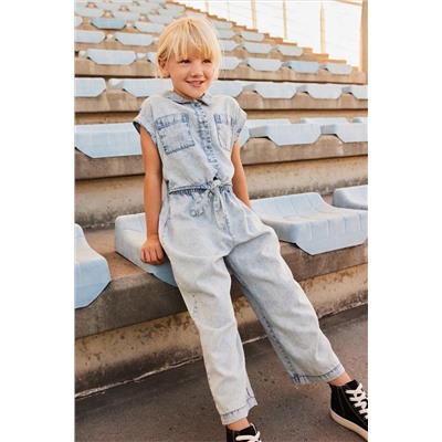 Denim Lightwash Shirt Playsuit (3-16yrs)