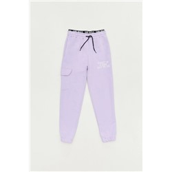Спортивные брюки для девочек Fullamoda с текстовым принтом и кружевной талией