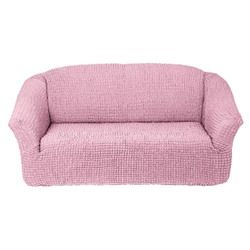 Чехол на трехместный диван без оборки, розовый