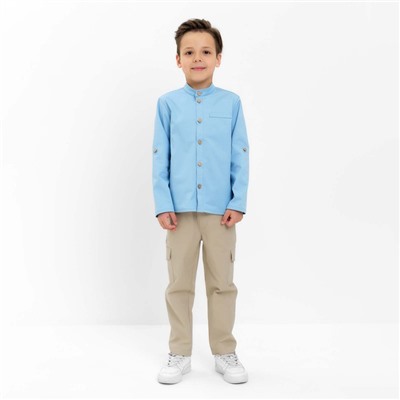 Рубашка джинсовая детская KAFTAN размер  32 (110-116 см), голубой