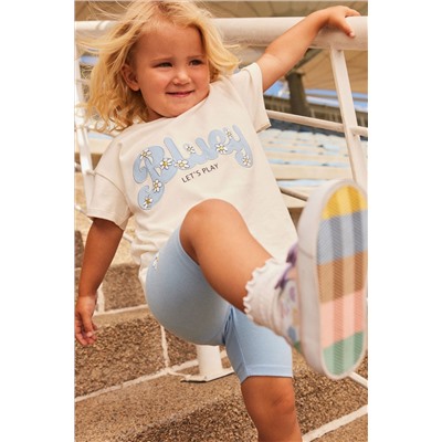 Blue Bluey Short Sleeve T-Shirt and Cycle Short Set (3mths-7yrs)