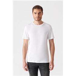 Белая футболка Ультрамягкая хлопковая рубашка с круглым вырезом, базовый приталенный крой