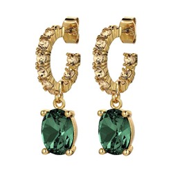 Серьги BARBARA SG EMERALD GREEN /GOLDEN Dyrberg Kern